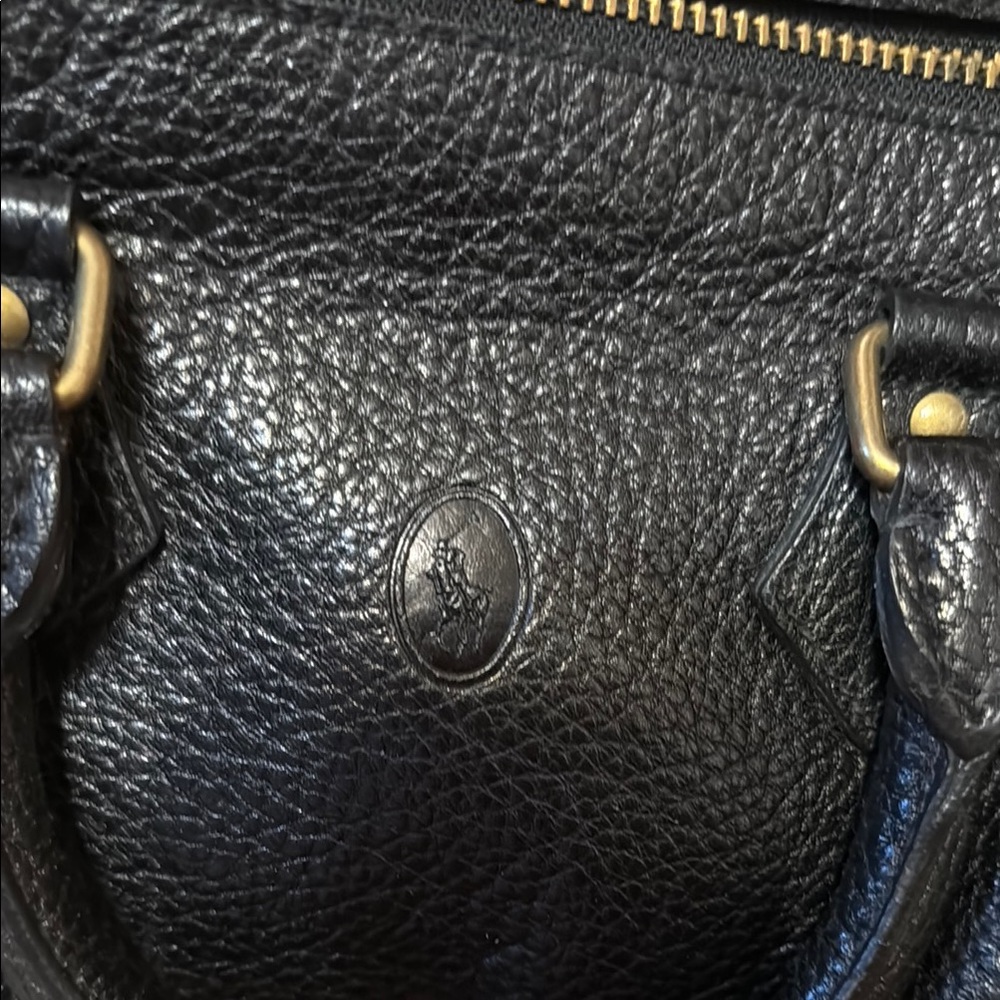 Polo Ralph Lauren Black Leather Handbag - Picture 2 of 10